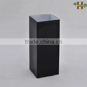Black Square Glass Vases for Decoration thumbnail-1