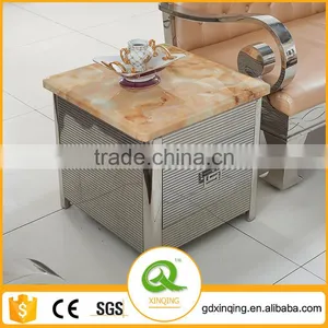 D400 Living Room Furniture Cheap Marble Coffee Side Table thumbnail-1