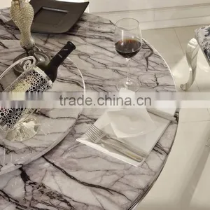 TH381 Hot Sale Modern Marble Stainless Steel Dining Table thumbnail-5
