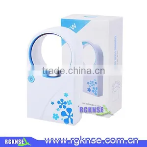 RGKNSE Dual-use Hand Held USB Battery Mini No Leaves Fan Air Conditioning Fan thumbnail-3