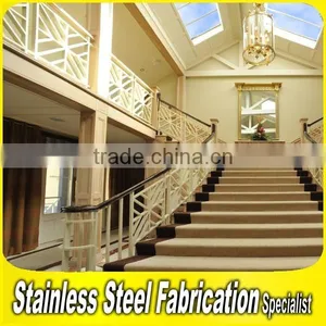 Engraved Decorative Integral Aluminum Stair Railing Side Mounting Baluster thumbnail-3
