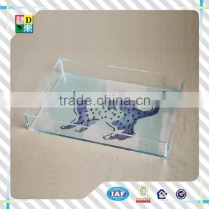 Elegant Design Rectangle Acrylic Serving Tray, 2015 Custom Acrylic Dinner Tray for Hotel Use Serving Tray From China Low Price thumbnail-4