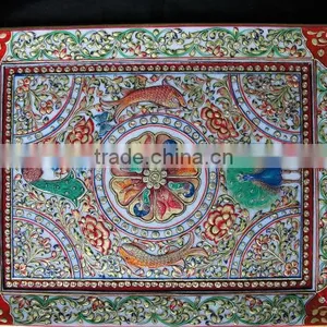 Marble Decorative Tray, Hand Made Marble Serving Tray, Unique Serving Trays, Arab Serving Trays, Food Tray thumbnail-1