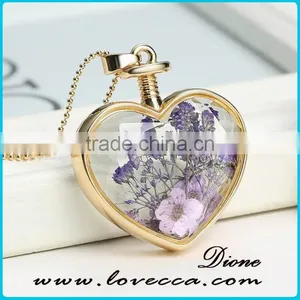 Real Flower Necklace Botanical Necklace Resin Flower Necklace Dry Flowers Jewelry thumbnail-2