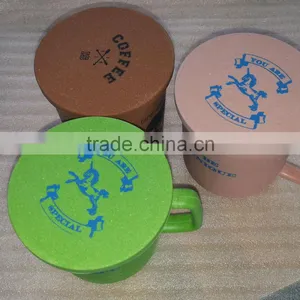 Degradable Disposable Conventional Bamboo Fiber Tea Cup With Lid thumbnail-3