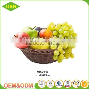 High Quality Large Round Clear Plastic Round Rattan Trays thumbnail-2