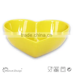 MOQ Low Amounts of Chinese-made Stoneware Bowls, Heart Shape Series Ceramic Bowls, Wholesale High Quality Bowl thumbnail-1