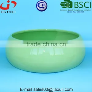 Decorative Display Bowl Round White/green Ceramic Succulent Plant Flower Planter Pot thumbnail-4