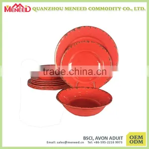 China Suppliers Dishwahser Safe Break-resistant Dining Table Set, Home Melamine Dinnerware for USA & EU Market thumbnail-2