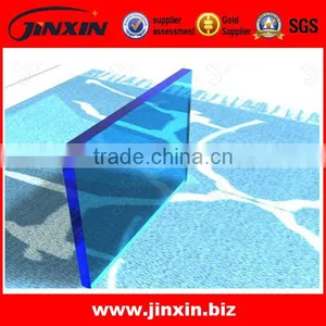 Glass Fence Blue Colored Tempered Glass Panels thumbnail-1
