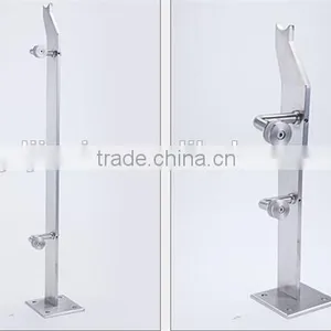 DIY Stainless Steel Glass Balcony Post Glass Balustrade thumbnail-1