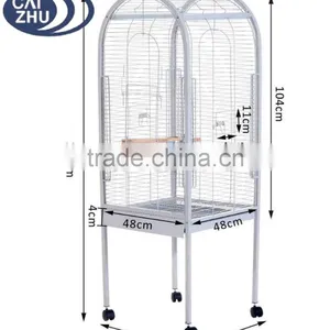 Large Metal Bird Cage Pet Aviary Budgie Parrot Table Mobile Stand Station House thumbnail-2