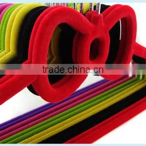 Kids ABS Plastic Velvet Antiskid Hangers Flocking Clothes Hangers With Pulley,ABS,Nylon Villi,Chrome Plated Hook thumbnail-3