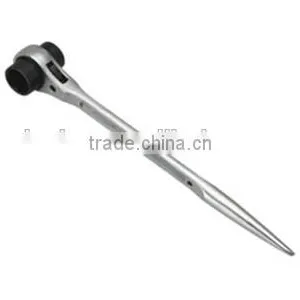 CRV Material Straight Handled Ratchet Wrench thumbnail-1