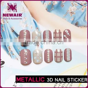 New Air Nail Shining Decorative Sticker Metallic Aluminum Nail Foil Stickers thumbnail-2