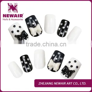 One Sale---3D Bow Decoration Artificial Nail Tips thumbnail-1