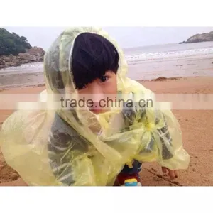 PE Disposable Waterproof Emergency Rain Poncho thumbnail-1
