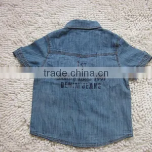 Kid's New Design Fashion Short Sleeve Denim Shirt Clothing Stocklots thumbnail-6