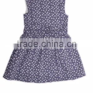 Organic Cotton Floweral Print Girl's Sleeveless Summer Dress thumbnail-4