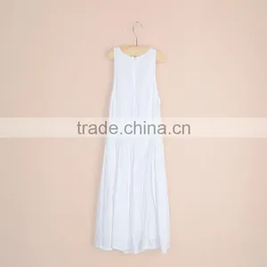 R&H 2016 Sleeveless White Chiffon Georgette Dresses Valentine Dress Kids Casual Frocks thumbnail-3