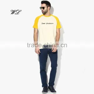 Man T-shirt Blank Branded Logo Cheap Apparel Cotton Raglan Sleeve T-shirts thumbnail-5