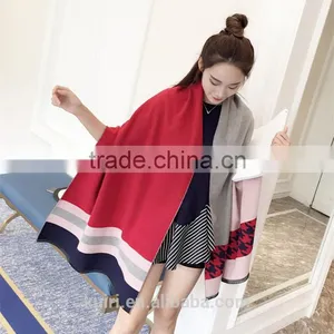 Winter ImitatiOn Cashmere Shawl Fashion Star With The Scarves Long Thermal Print Women Muffler Women Neckerchief thumbnail-3