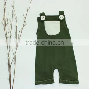 Baby Bodysuit Baby Overalls Soft Plain Baby Rompers thumbnail-1