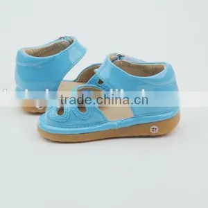 Skidproof Patent PU Leather Lovely Toddler Wholesale Squeaky Shoes thumbnail-3