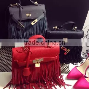DY0036Z Europea Fashon Ladies Real Leather Fringe Mini Tote Bag thumbnail-2