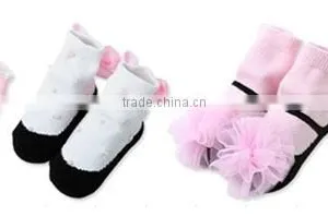18 Designs Are in Stocked, Socks ; 3D Carton Socks for Lovely Baby , Newborn Baby Kids Girl Anti-slip Lace Floral Socks thumbnail-2
