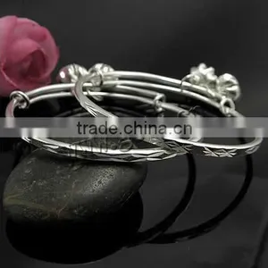 925 Sterling Silver Children Bangle Silver Bracelet 925 Silver Bracelet Magnetic Bracelet thumbnail-3