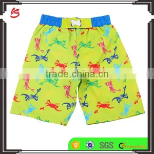 High Quality Kids ClothingCrabs Printing Color Blocks Boys Shorts With Four Eyelets Drawstring thumbnail-1