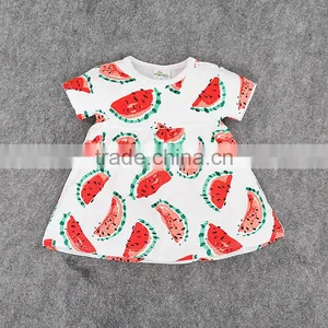 100% Cotton Summer Fruit Pattern Toddlers Dress Wholesale Baby Dress New Style thumbnail-3