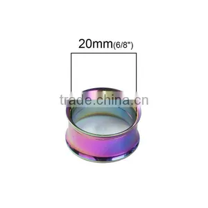 18mm Stainless Steel Ear Stretcher Expander Cylinder Multicolor China Body Jewellery thumbnail-2