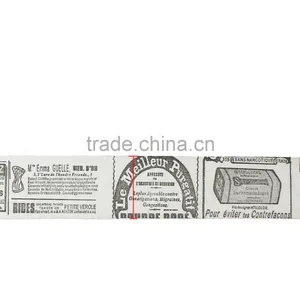 Labels Handmade DIY Craft Off-white & Black Beauty Lady Pattern Cotton Fabric Sewing Ribbon thumbnail-2