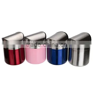 Hot Sale Top Quality Stainless Steel Trash Bin 1.5L Mini Car DustBin Swing Lid Kitchen Worktop Waste Rubbish Trash Can 4 Colors thumbnail-5