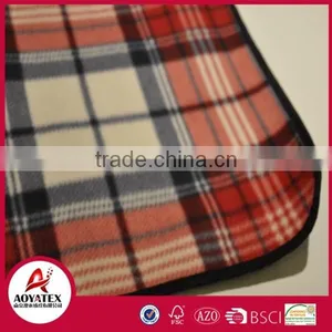 Check Pattern Polar Fleece Picnic Blanket With PU Handle, High Quality Waterproof Polar Fleece Picnic Mat, Low Price Picnic Mat thumbnail-3