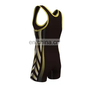 Men Wrestling Singlet,low Cut Custom Wrestling Singlet thumbnail-3