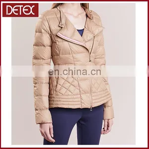 Comfortable Shiny Fabric Women Light Feather Down Jacket thumbnail-1