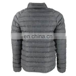 Men's OEM High Quality Soft Shell Padded Jacket , Grey Color Winter Jacket With Padding . thumbnail-2