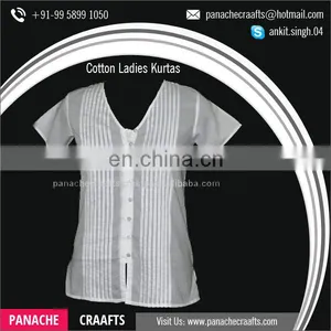 100% Cotton Summer Lucknowi Chikan Kurtis for Sale thumbnail-2
