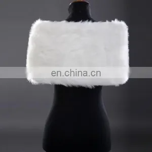 Grace Karin Elegant Design Winter White Faux Fur Wedding Bridal Shawls CL2616 thumbnail-3