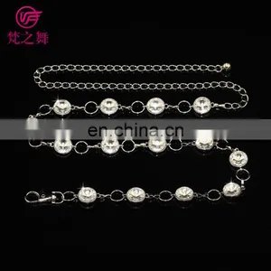 P-9069 Indonesia Rhinestone Belly Dance Waist Chain Jewelry thumbnail-2