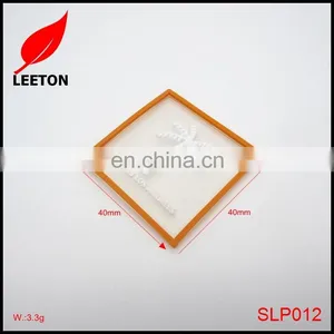 Factory Custom Plastic Square Logo Badge for Garment thumbnail-4