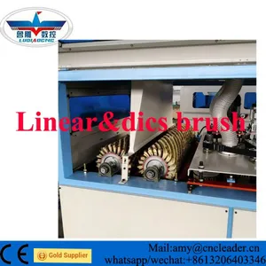 Solid Wood Plywood Wood Brush Polish Sanding Machine for Cabinet Door 1300mm Width Wood Sanding Brush Machine thumbnail-1