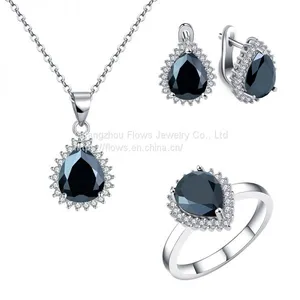 The Platinum Gold Plated 925 Sterling Silver Jewelry Set Inlay Elegant Crystal And Cubic Zircons thumbnail-3