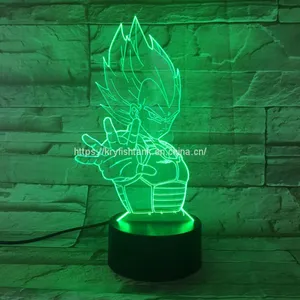 Cute Heart Bear 3D LED Illusion Night Light Table Desk Lamps,3 Color Changing Lights With USB Charger for Kids Gifts thumbnail-1