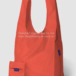 Big Supermarket Foldable Shopping Polyester Bag Into Pouch Eco Friendly Rpet Tote Reusable Grocery Bags thumbnail-1