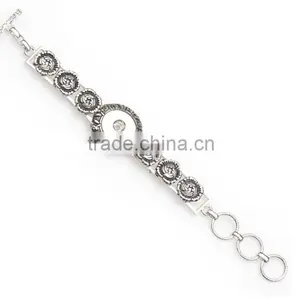 2015 Fashion Stainless Steel Chain Bracelet Snap Button Jewelry Button on Top thumbnail-1