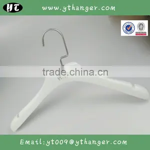 HA7069 White Printed Wood Hanger Women Dress Hanger for Clothes Store thumbnail-1